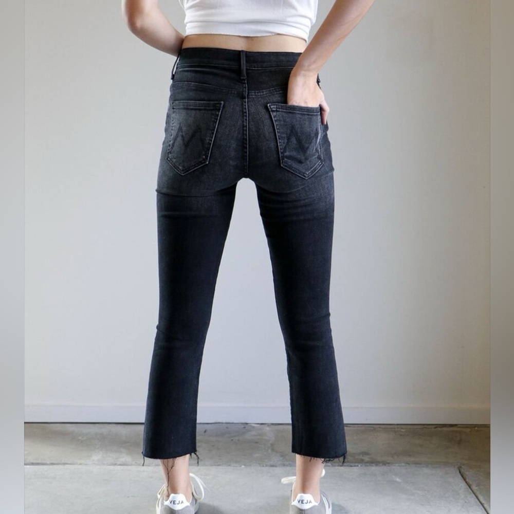 Mother Insider Step Crop Fray Night Hawk Size 26